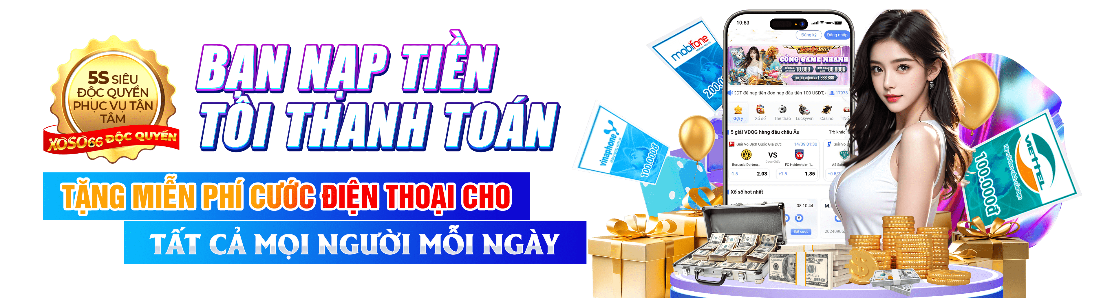 Hình ảnh quảng cáo của vm77 hiển thị nền tảng và các lợi ích