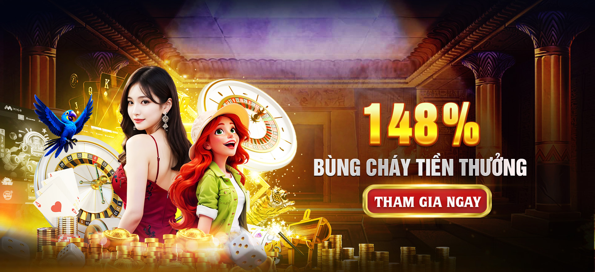Hình ảnh quảng cáo của vm77 hiển thị nền tảng và các lợi ích