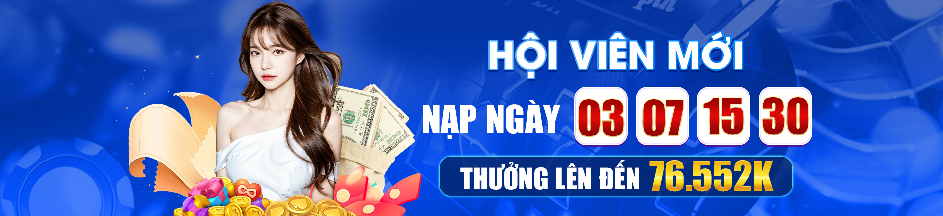Hình ảnh quảng cáo của vm77 hiển thị nền tảng và các lợi ích