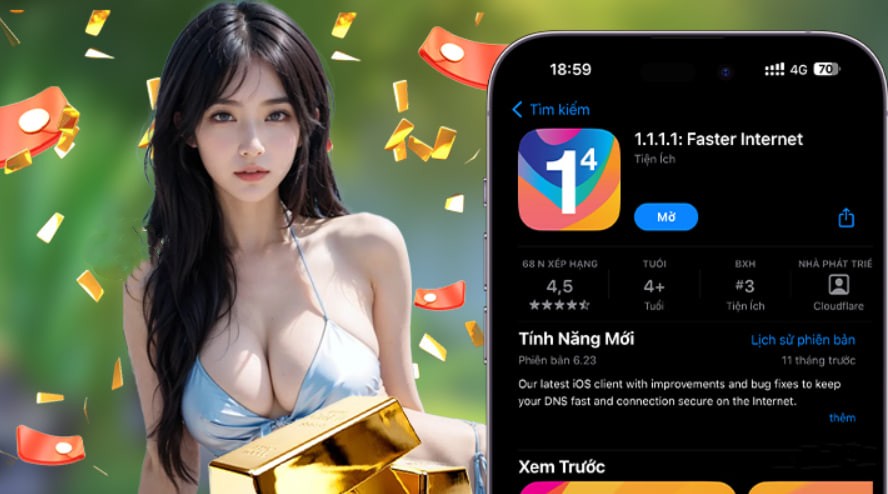 Hình ảnh quảng cáo của vm77 hiển thị nền tảng và các lợi ích