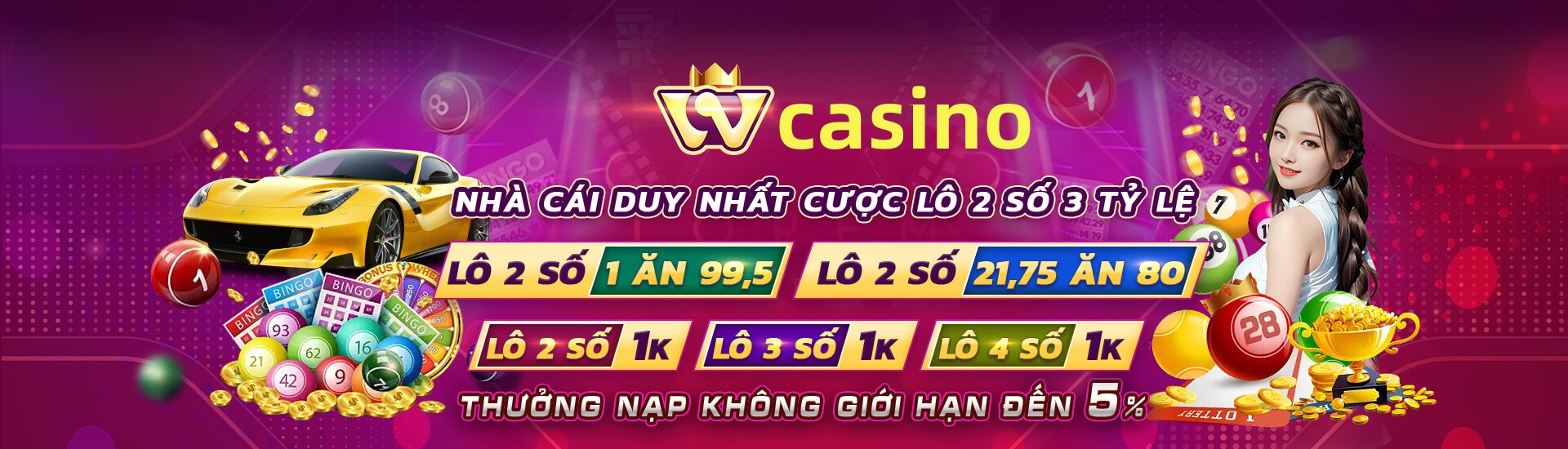 Hình ảnh quảng cáo của vm77 hiển thị nền tảng và các lợi ích